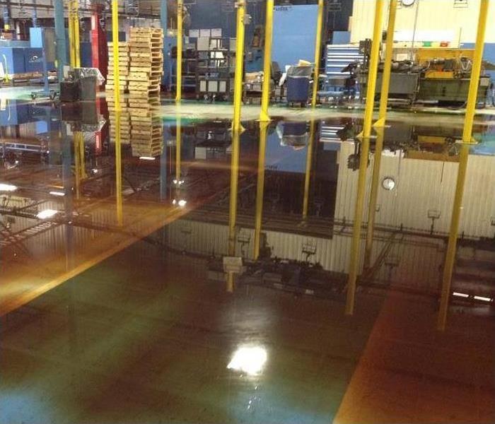 Flooded commercial building.