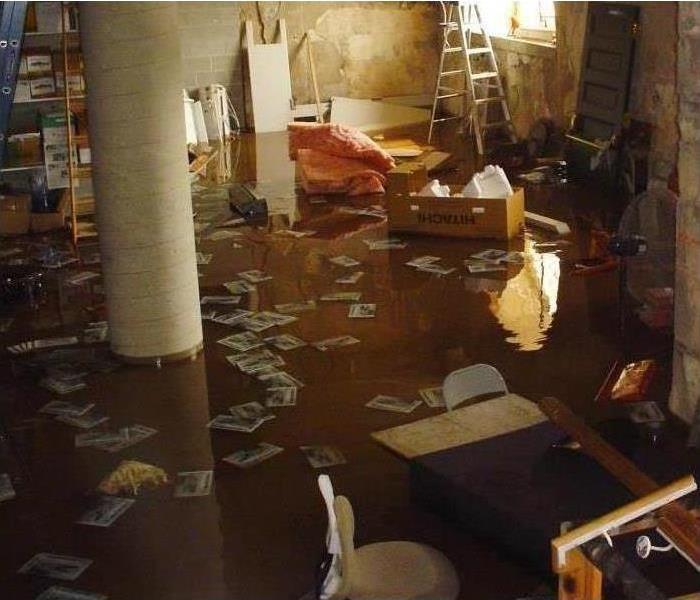 A home damaged by water